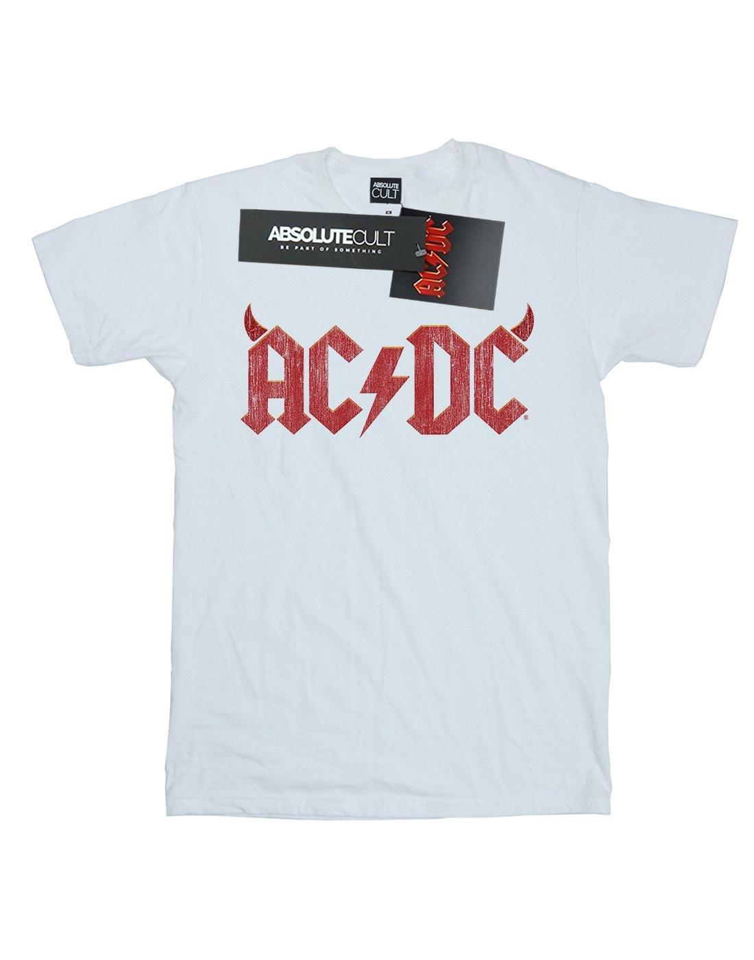 Acdc Horns Logo Tshirt Herren Weiss L von AC/DC