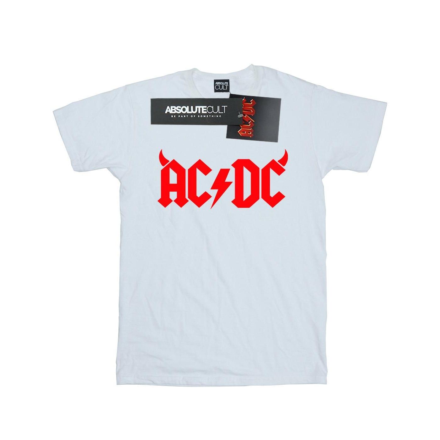 Acdc Horns Logo Tshirt Herren Weiss L von AC/DC