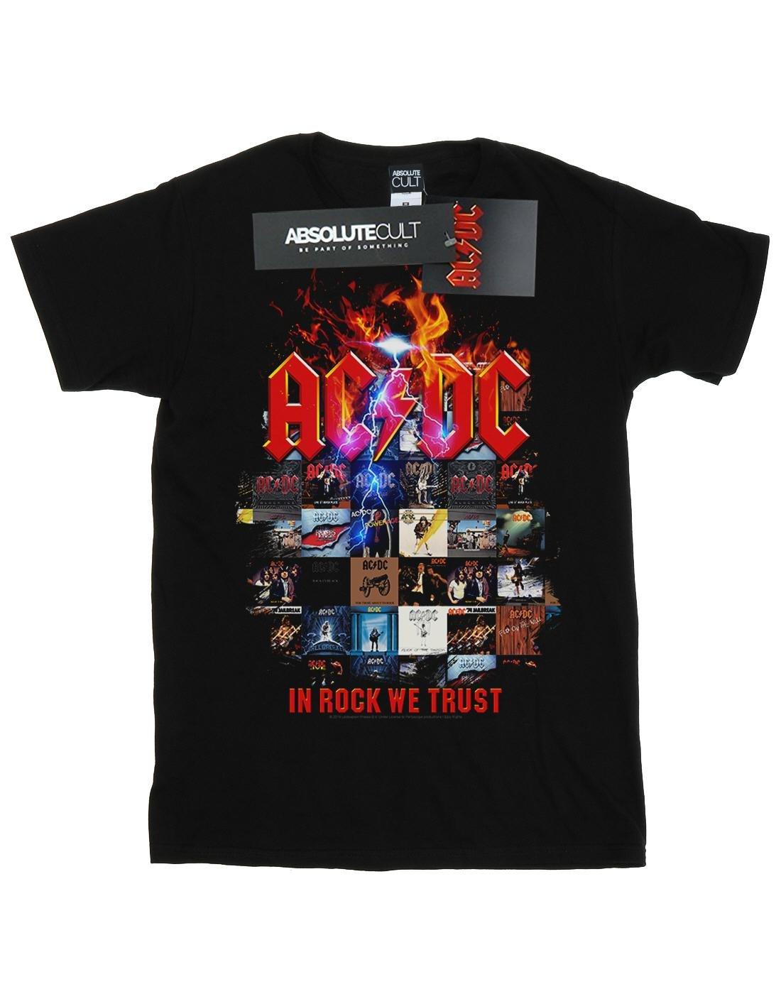 Acdc In Rock We Trust Album Cover Tshirt Herren Schwarz XXL von AC/DC