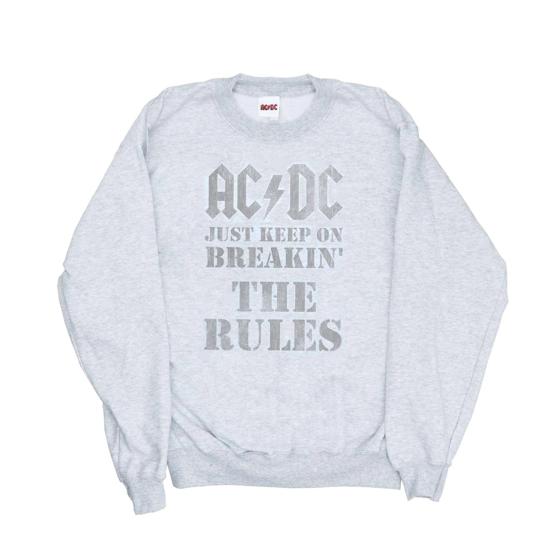 Acdc Just Keep On Breaking The Rules Sweatshirt Damen Grau L von AC/DC