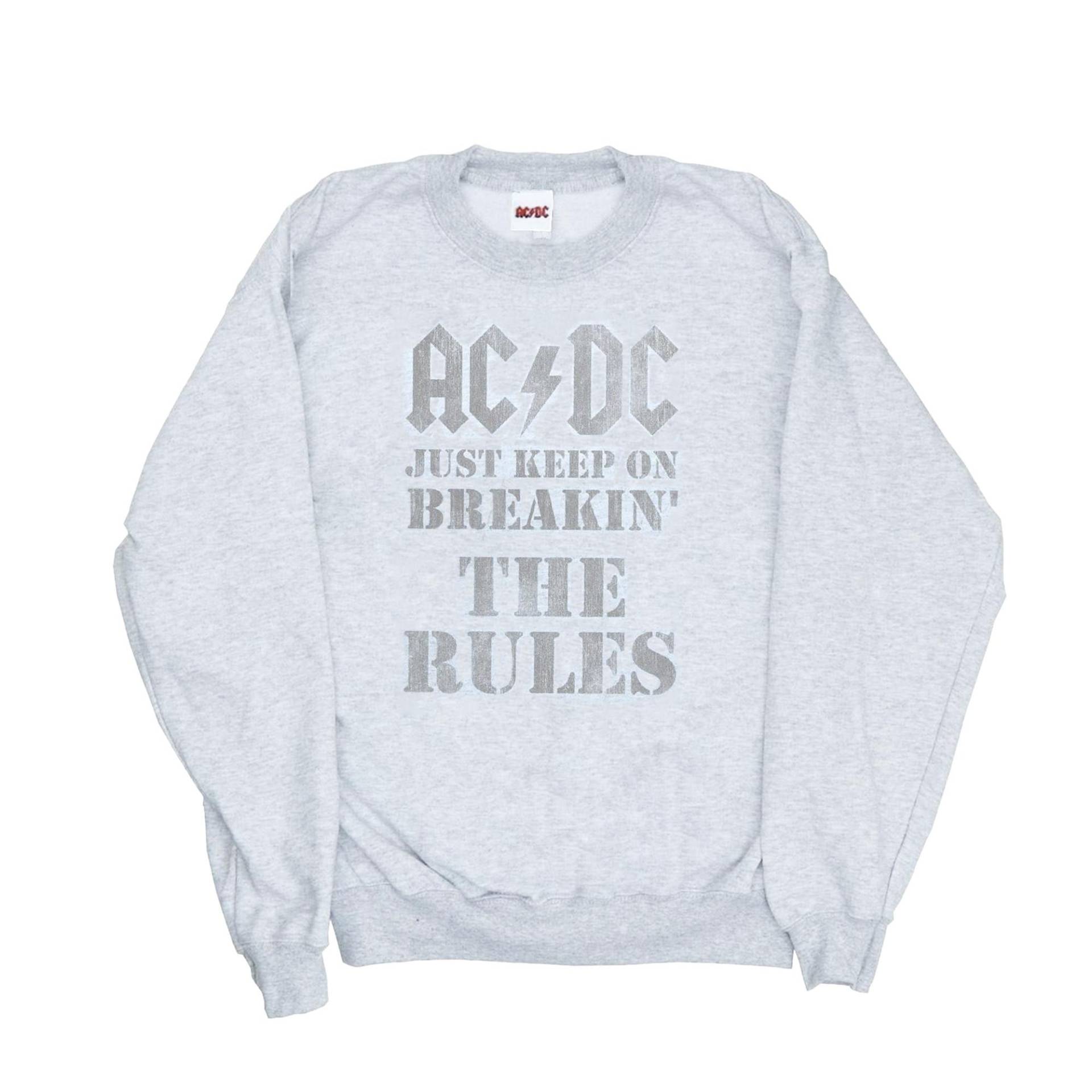 Acdc Just Keep On Breaking The Rules Sweatshirt Damen Grau XXL von AC/DC