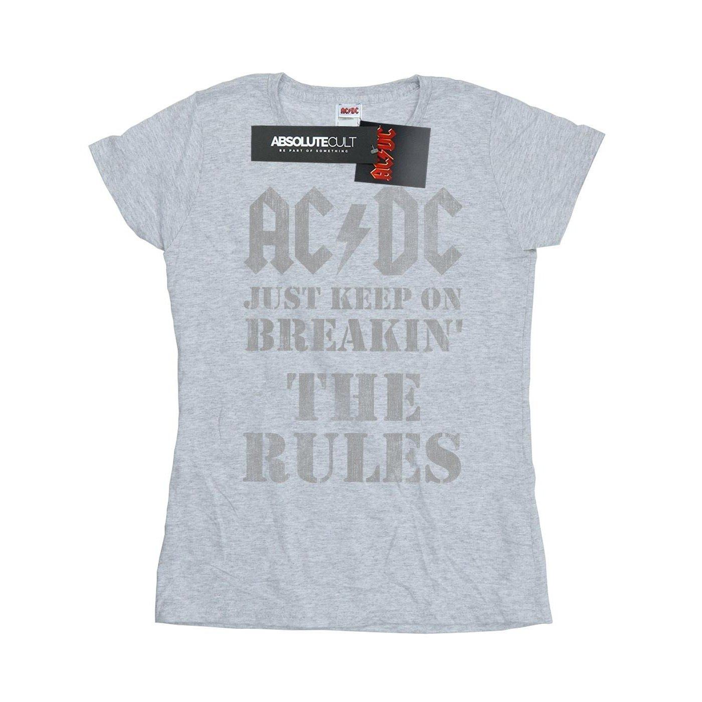 Acdc Just Keep On Breaking The Rules Tshirt Damen Grau M von AC/DC