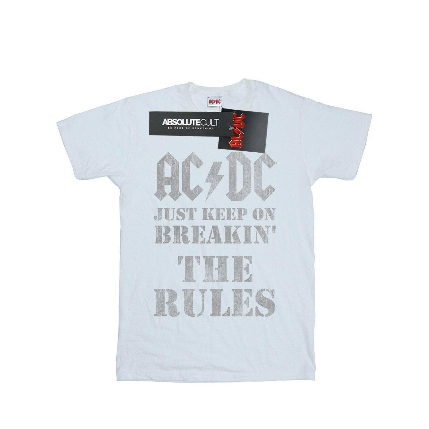 Acdc Just Keep On Breaking The Rules Tshirt Damen Weiss M von AC/DC