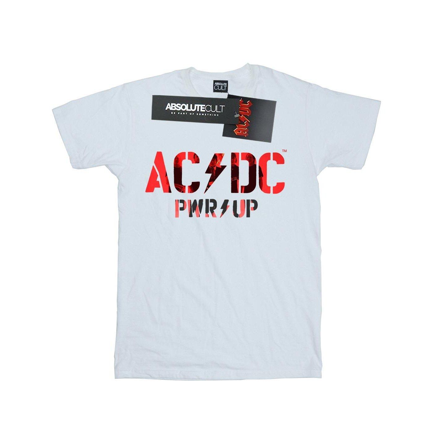 Acdc Pwr Up Photo Logo Tshirt Damen Weiss M von AC/DC