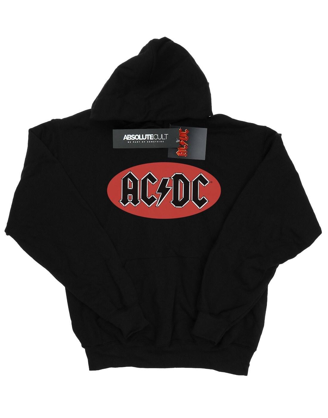 Acdc Red Circle Logo Kapuzenpullover Mädchen Schwarz 128 von AC/DC