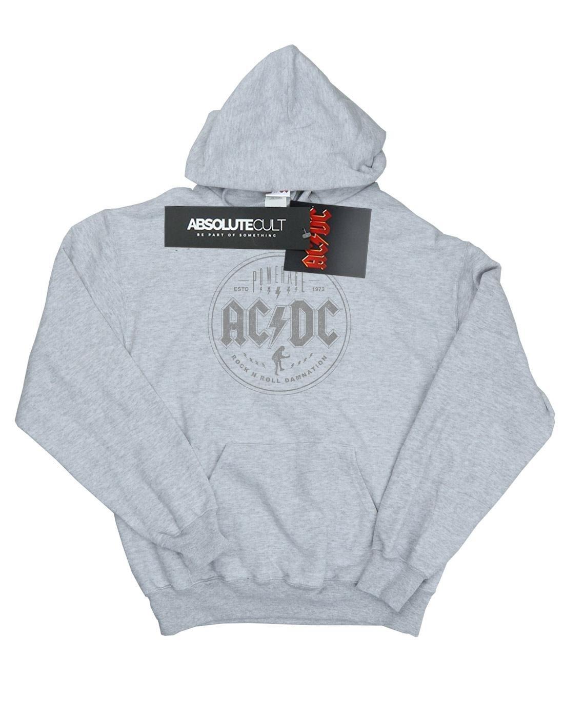 Acdc Rock N Roll Damnation Black Kapuzenpullover Damen Grau S von AC/DC