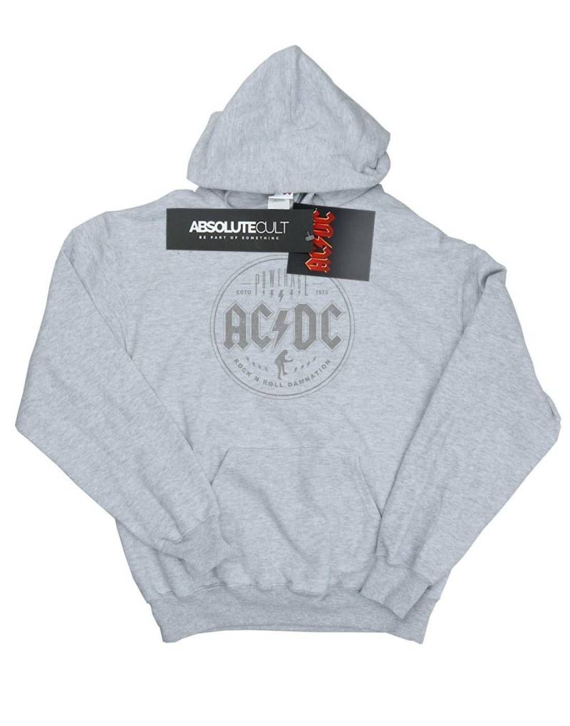 Acdc Rock N Roll Damnation Black Kapuzenpullover Jungen Grau 128 von AC/DC