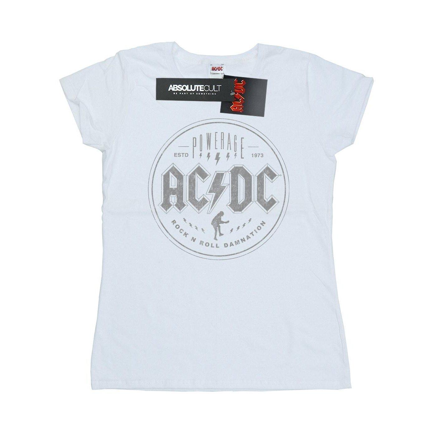 Acdc Rock N Roll Damnation Black Tshirt Damen Weiss M von AC/DC