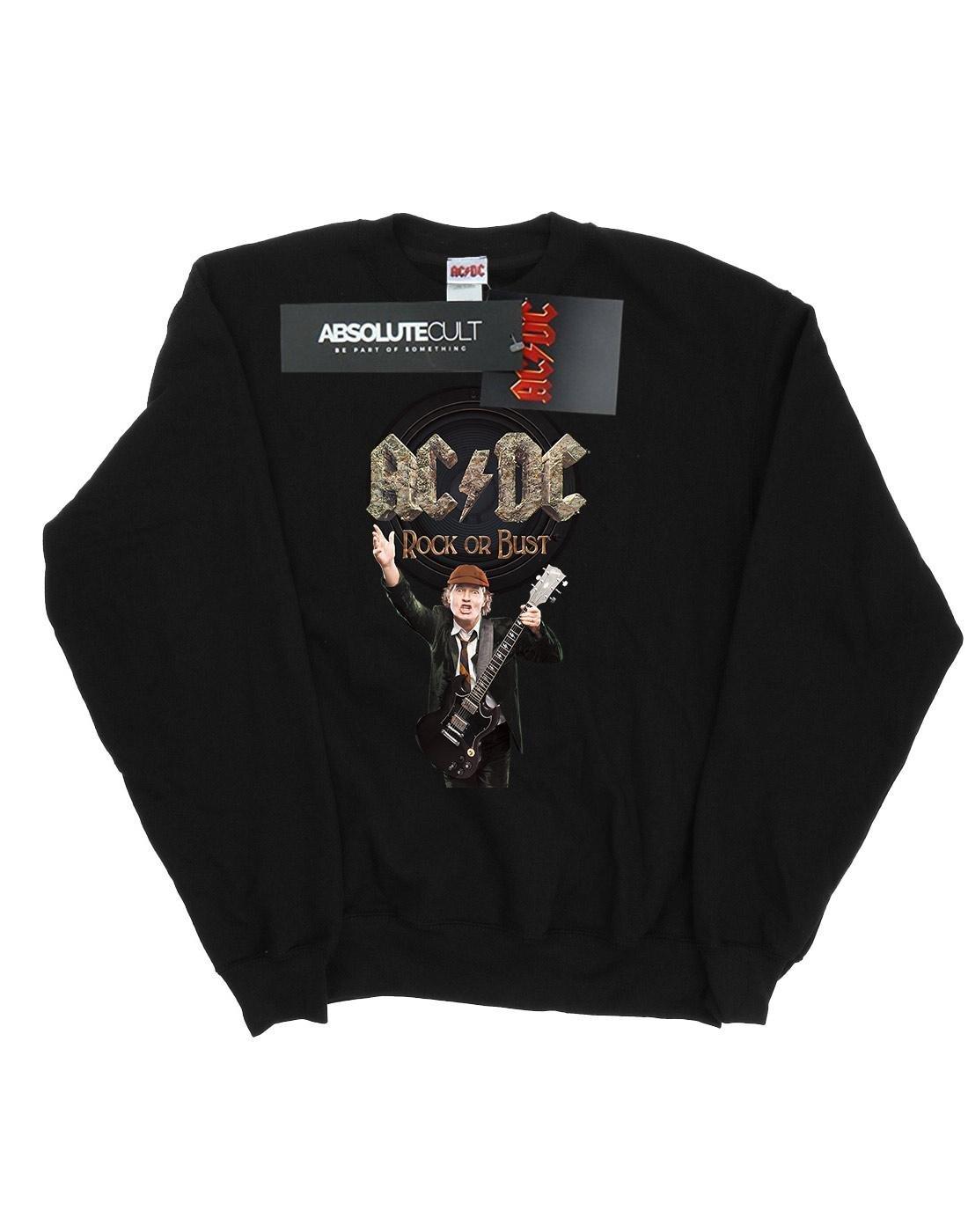 Acdc Rock Or Bust Angus Young Sweatshirt Damen Schwarz M von AC/DC