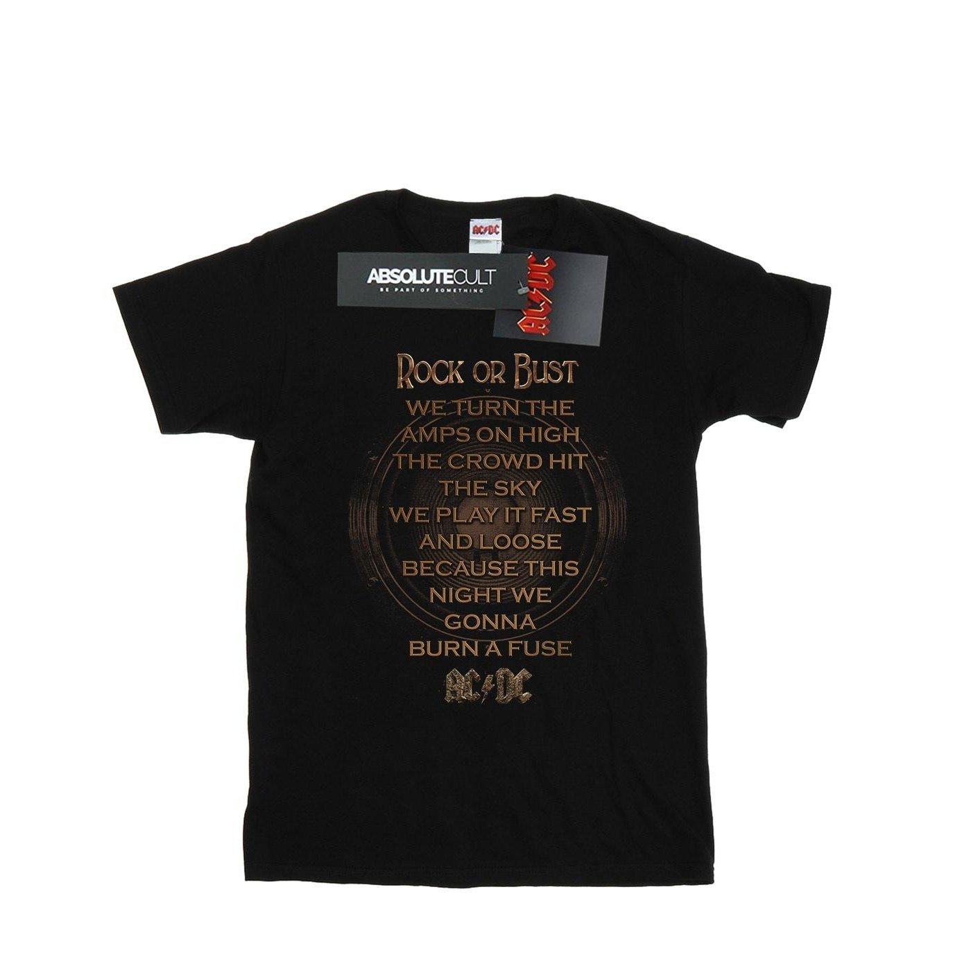 Acdc Rock Or Bust Lyrics Tshirt Damen Schwarz L von AC/DC