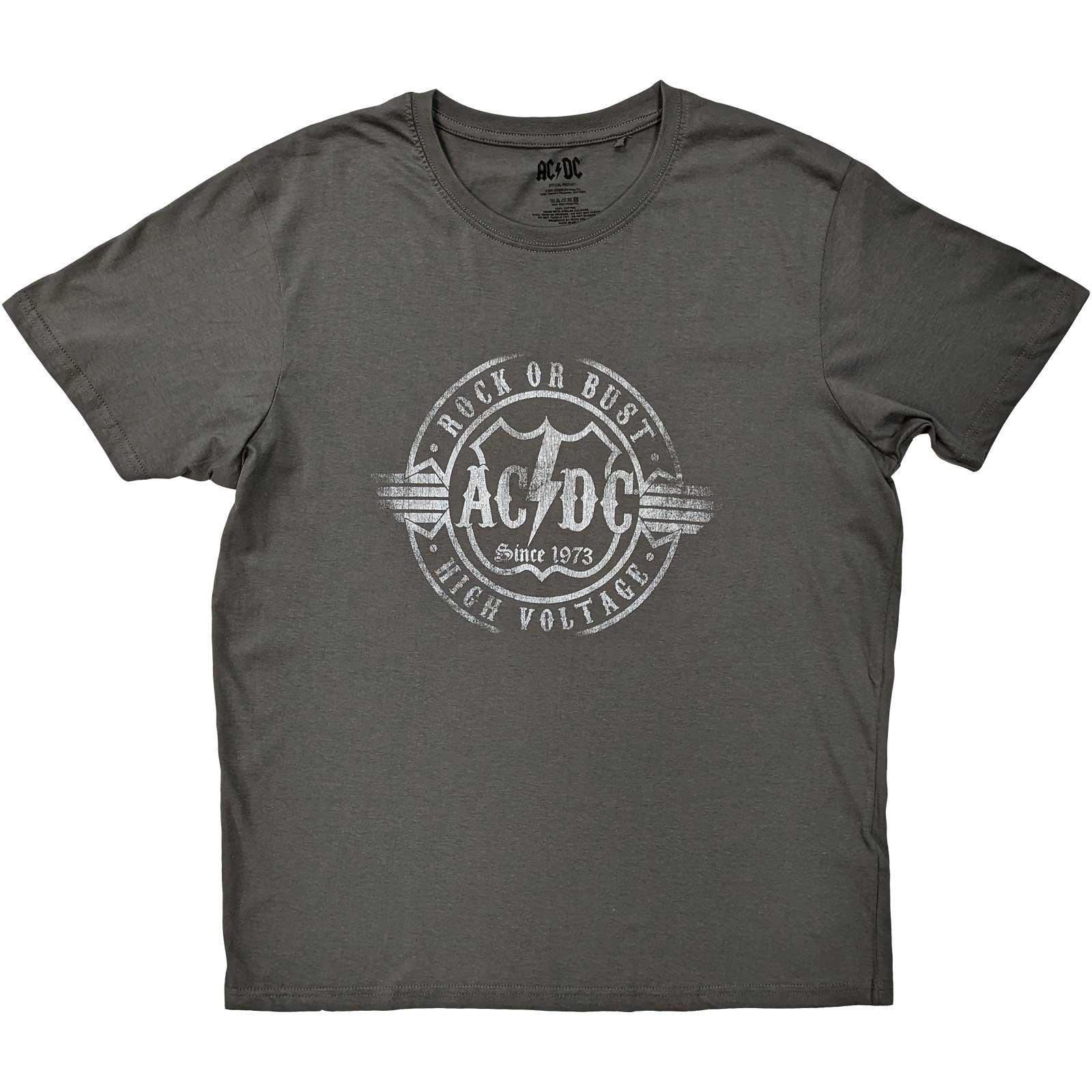 Acdc Rock Or Bust Tshirt Damen Grau XL von AC/DC