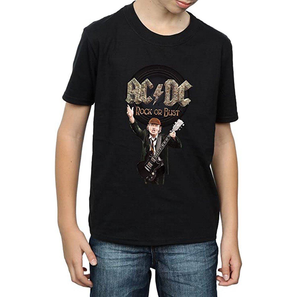 Acdc Rock Or Bust Tshirt Jungen Schwarz 140/146 von AC/DC