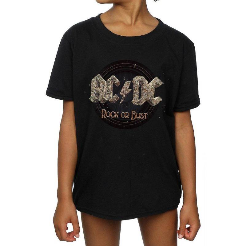 Acdc Rock Or Bust Tshirt Mädchen Schwarz 116 von AC/DC