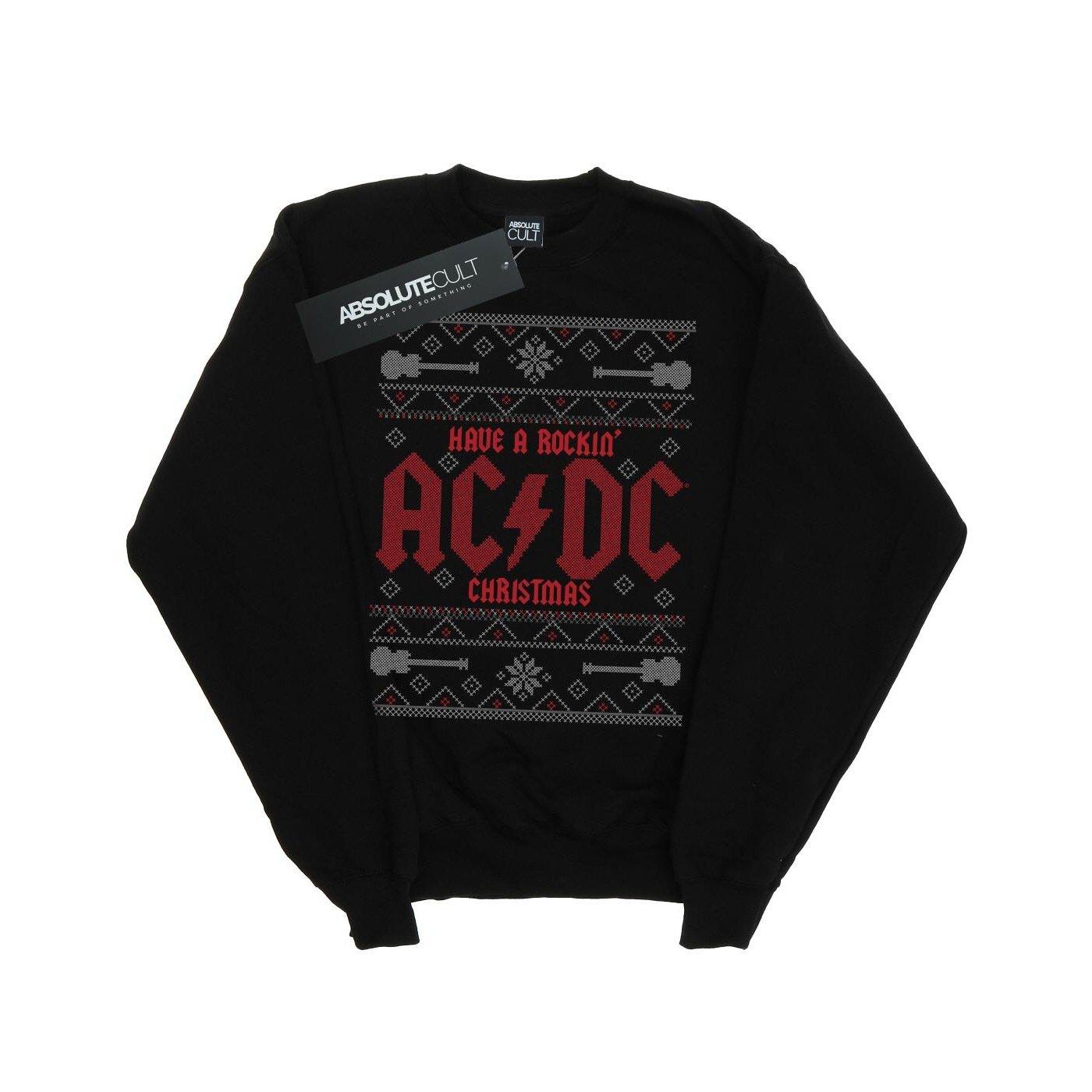 Acdc Rockin' Christmas Sweatshirt Herren Schwarz S von AC/DC