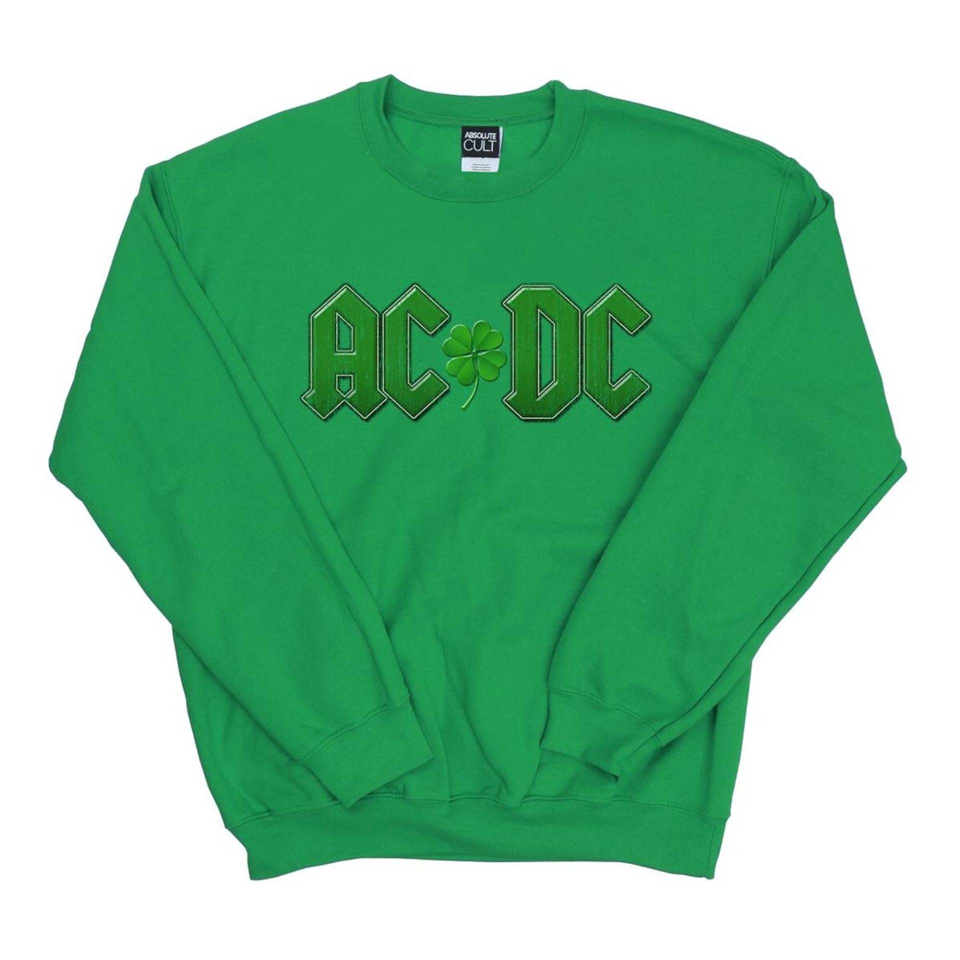 Acdc Shamrock Logo Sweatshirt Damen Grün XL von AC/DC