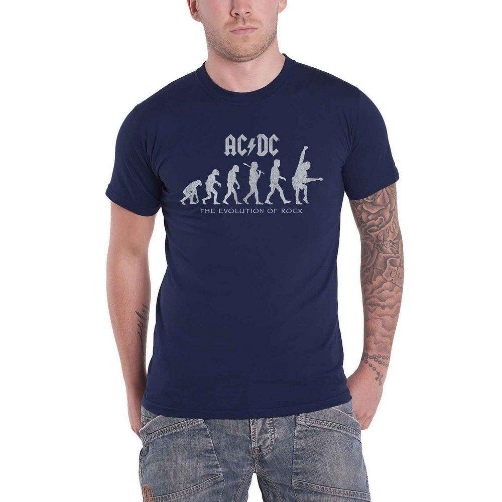 Acdc The Evolution Of Rock Tshirt Damen Marine XXL von AC/DC