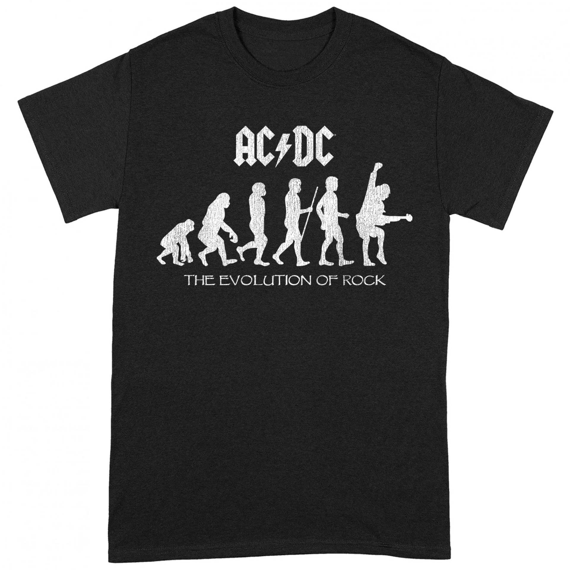 Acdc The Evolution Of Rock Tshirt Damen Schwarz L von AC/DC