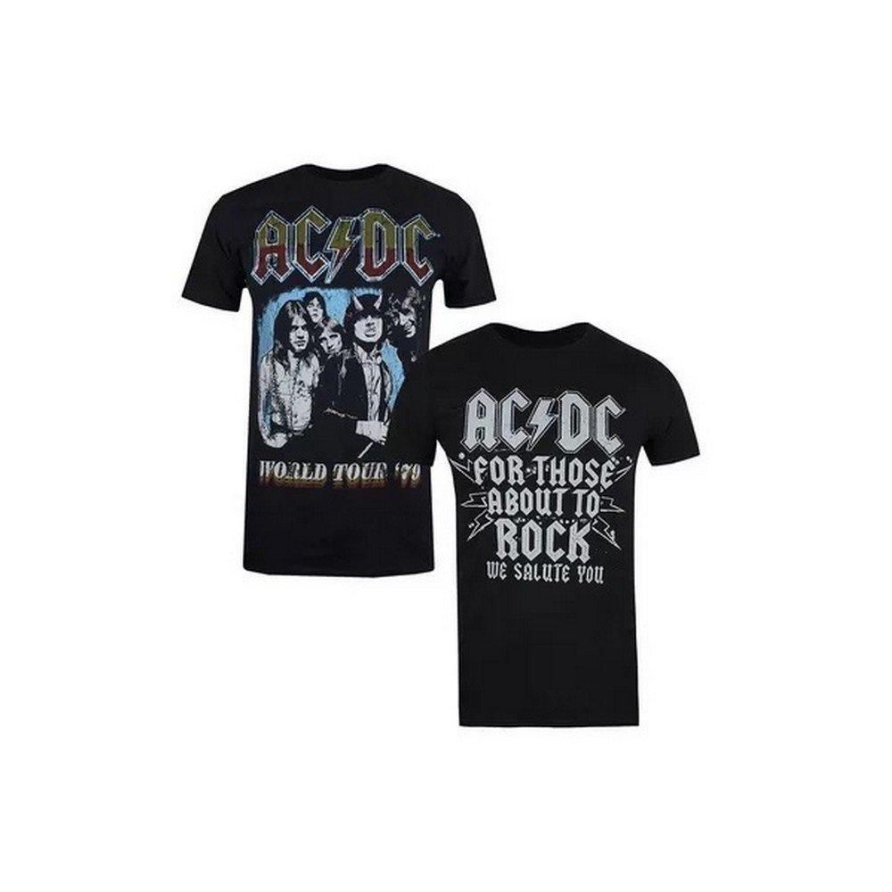 Acdc Tshirt (2erpack) Herren Schwarz L von AC/DC