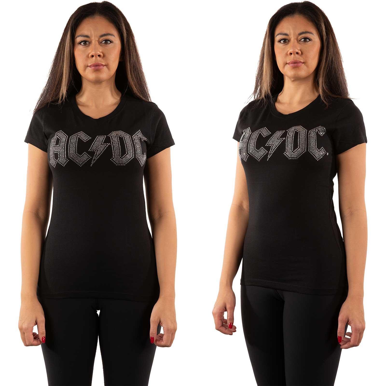 Acdc Tshirt Logo Damen Schwarz L von AC/DC