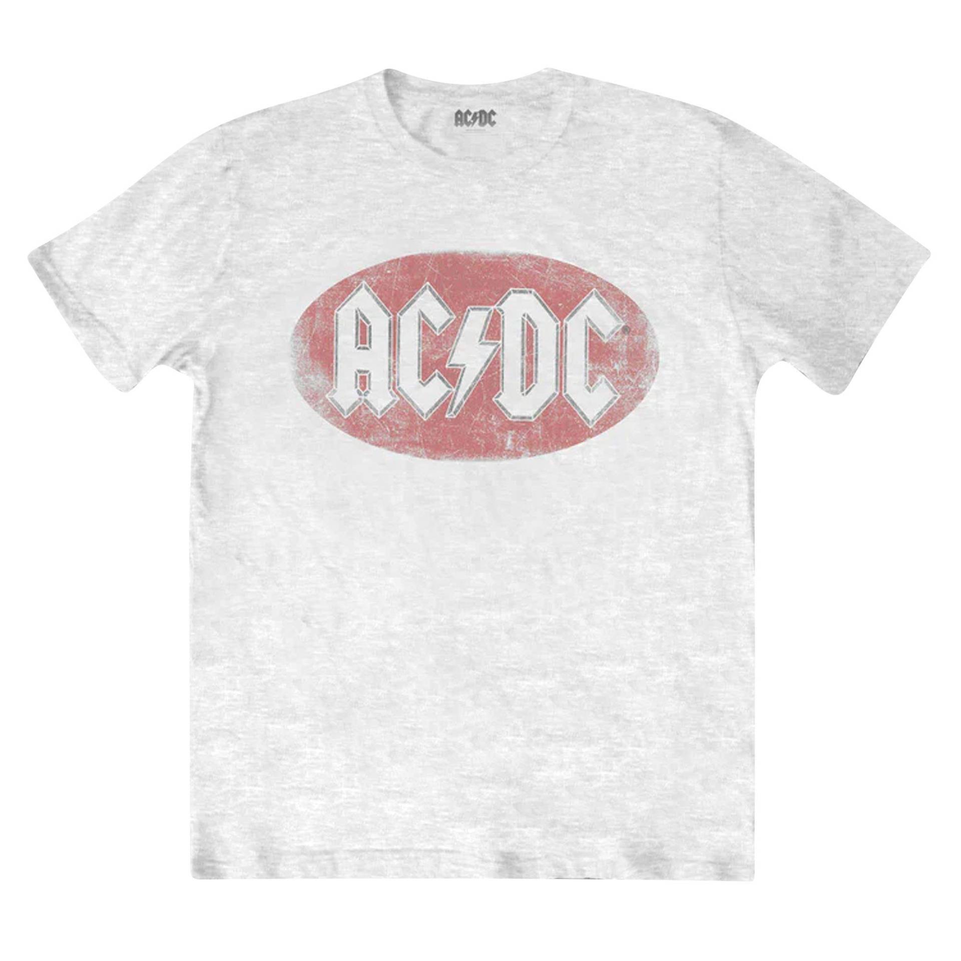 Acdc Tshirt Logo Damen Weiss M von AC/DC