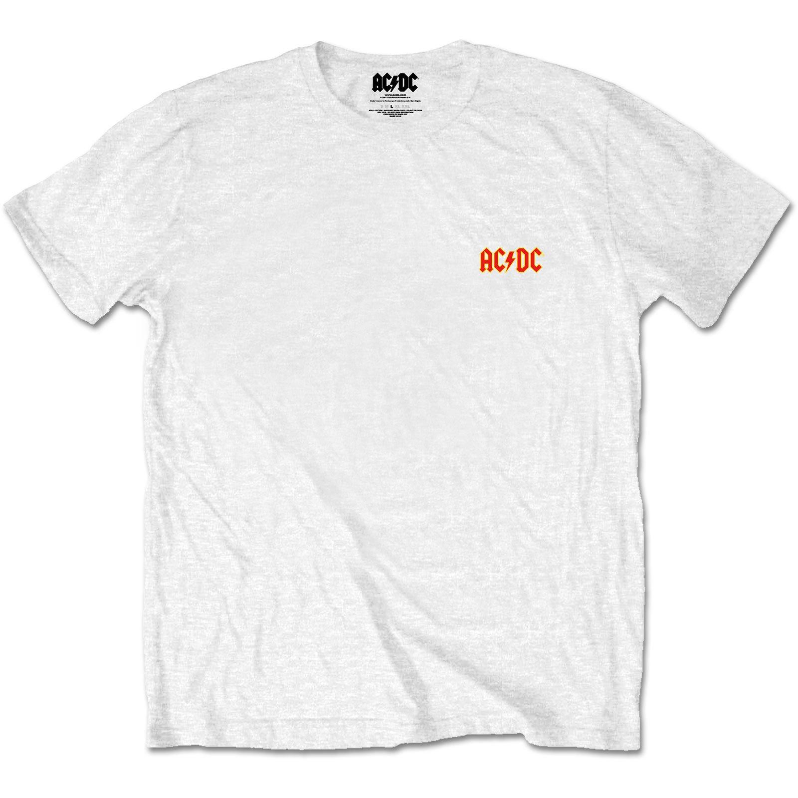 Acdc Tshirt Logo Damen Weiss XL von AC/DC