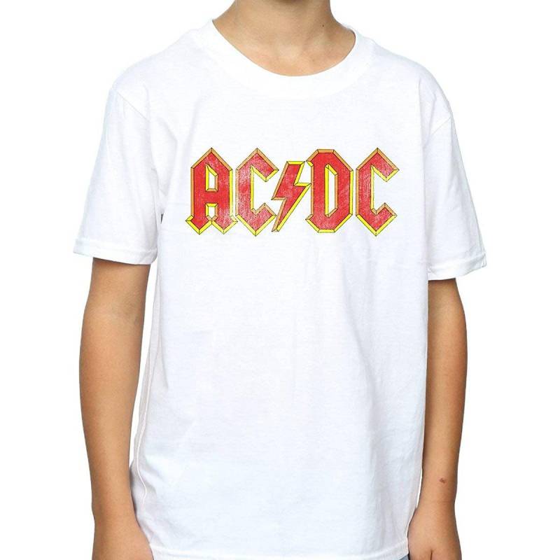Acdc Tshirt Logo Jungen Weiss 116 von AC/DC
