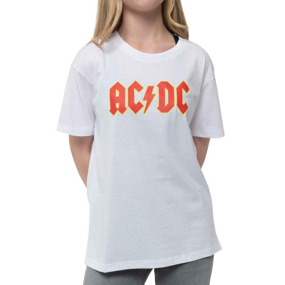 Acdc Tshirt Mädchen Weiss 146/152 von AC/DC