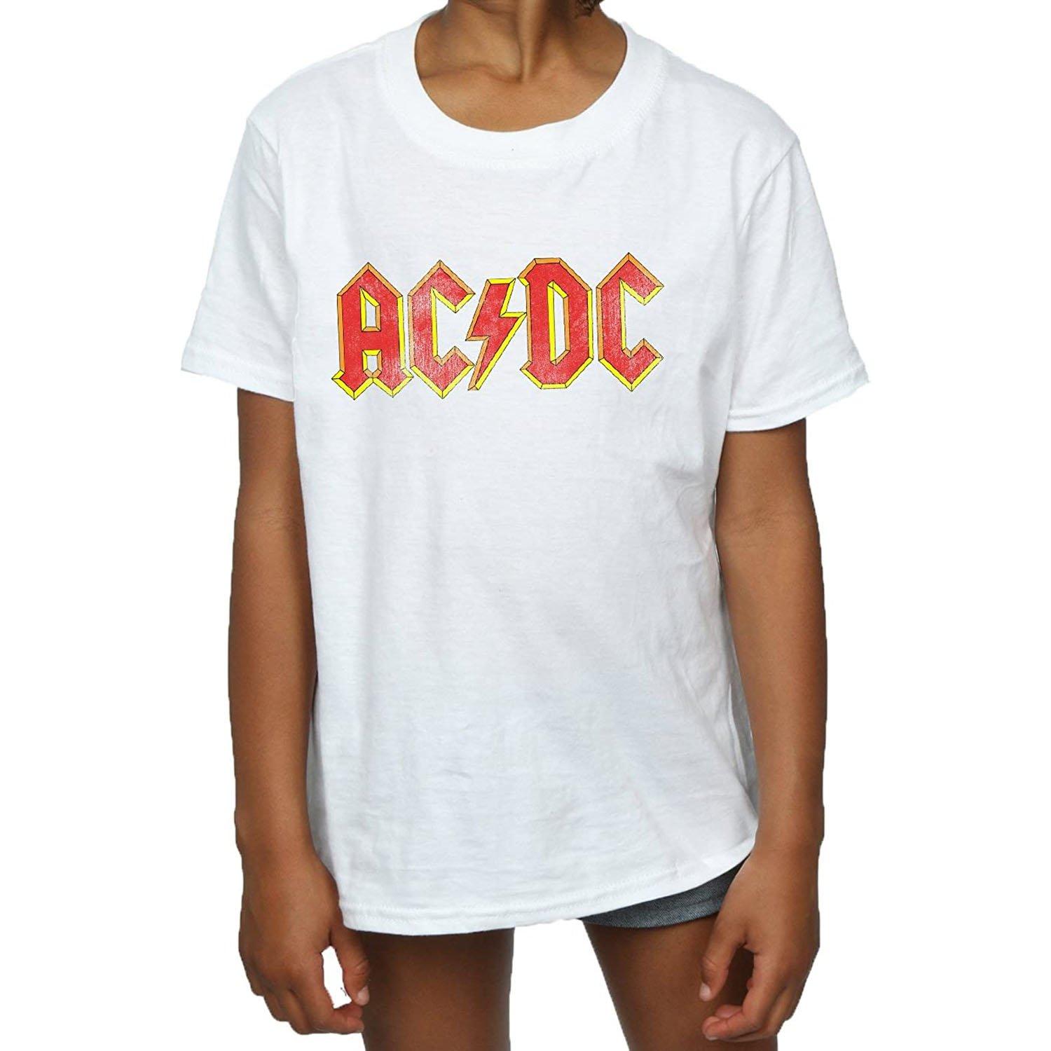 Acdc Tshirt Mädchen Weiss 152-158 von AC/DC
