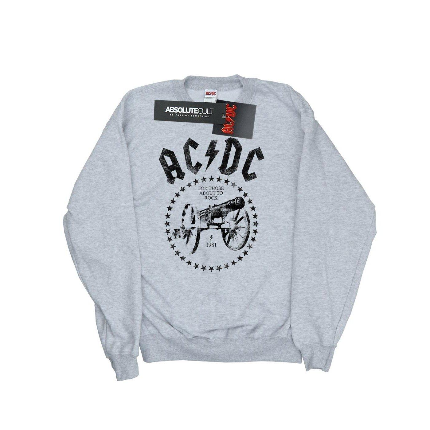 Acdc We Salute You Cannon Sweatshirt Damen Grau XXL von AC/DC
