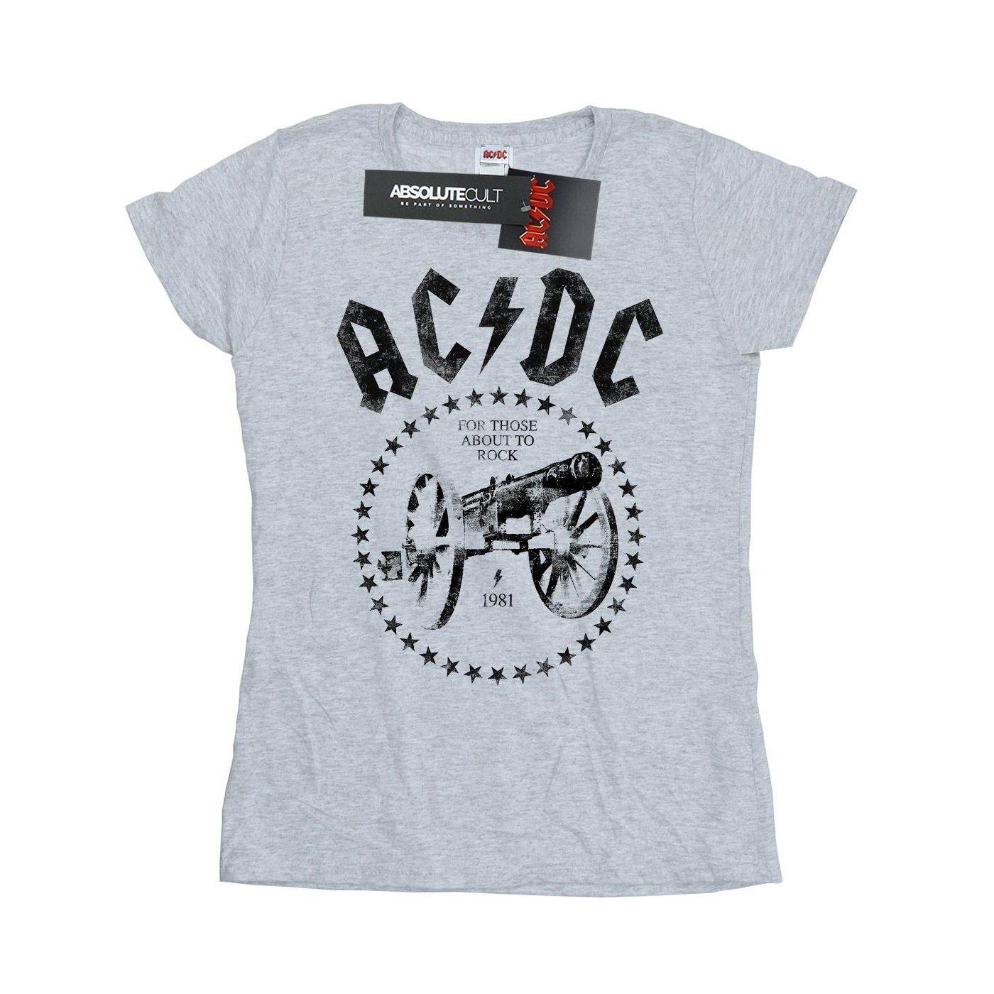 Acdc We Salute You Cannon Tshirt Damen Grau M von AC/DC
