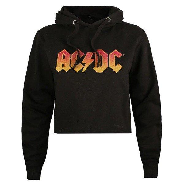 Acdc Kapuzenpullover Kurz Geschnitten Damen Schwarz XL von AC/DC