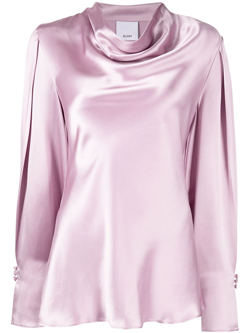 Acler long-sleeved cowl-neck blouse - Purple von Acler