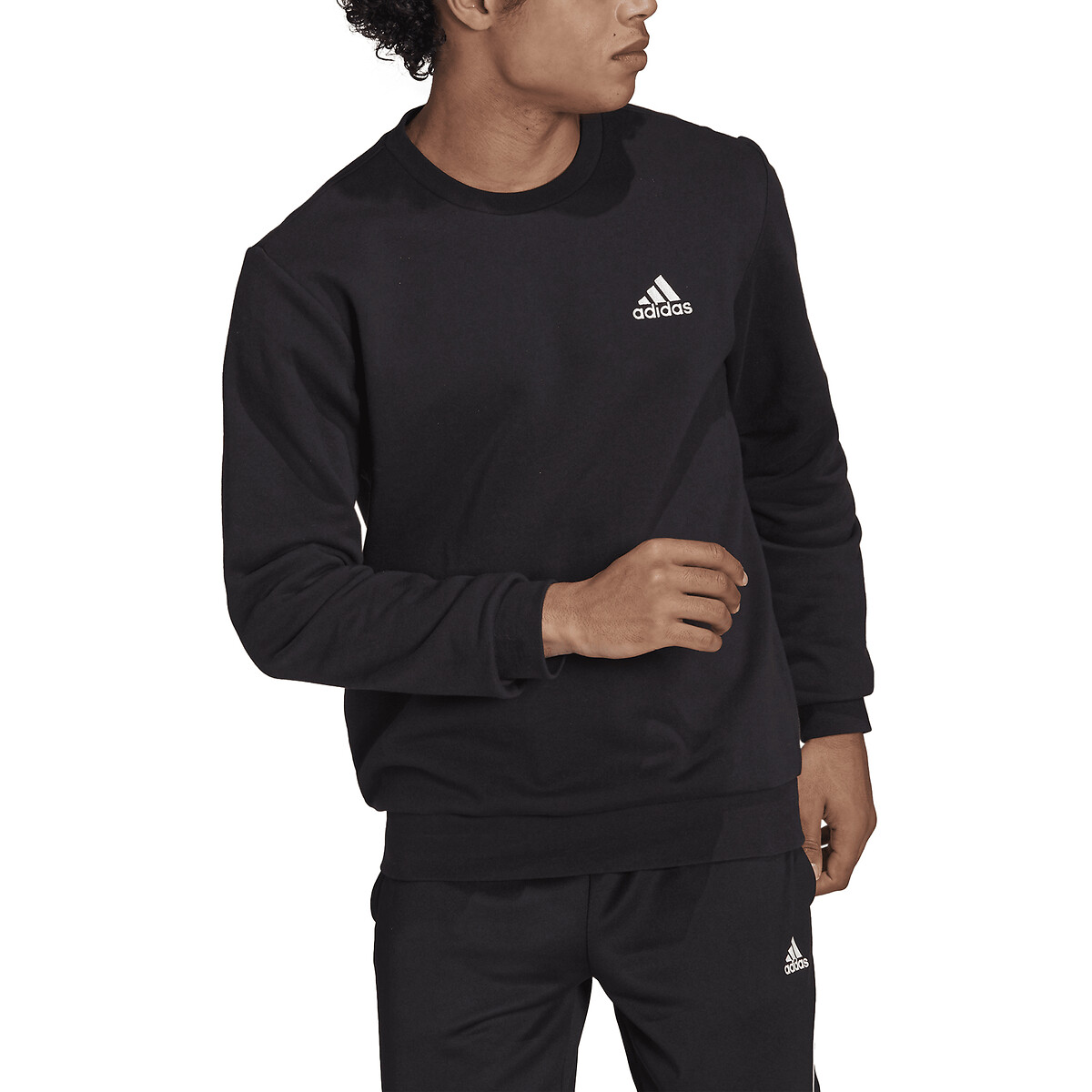 Essentials Fleece-Shirt mit rundem Ausschnitt von ADIDAS SPORTSWEAR