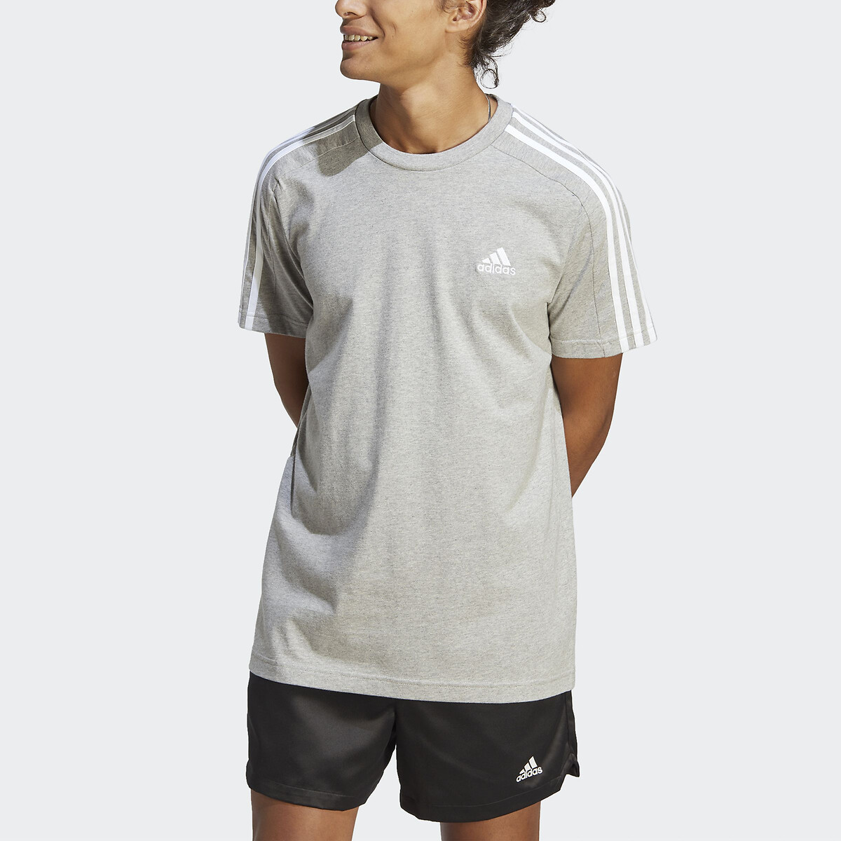 Essentials T-Shirt mit 3 Logostreifen, Baumwoll-Jersey von ADIDAS SPORTSWEAR