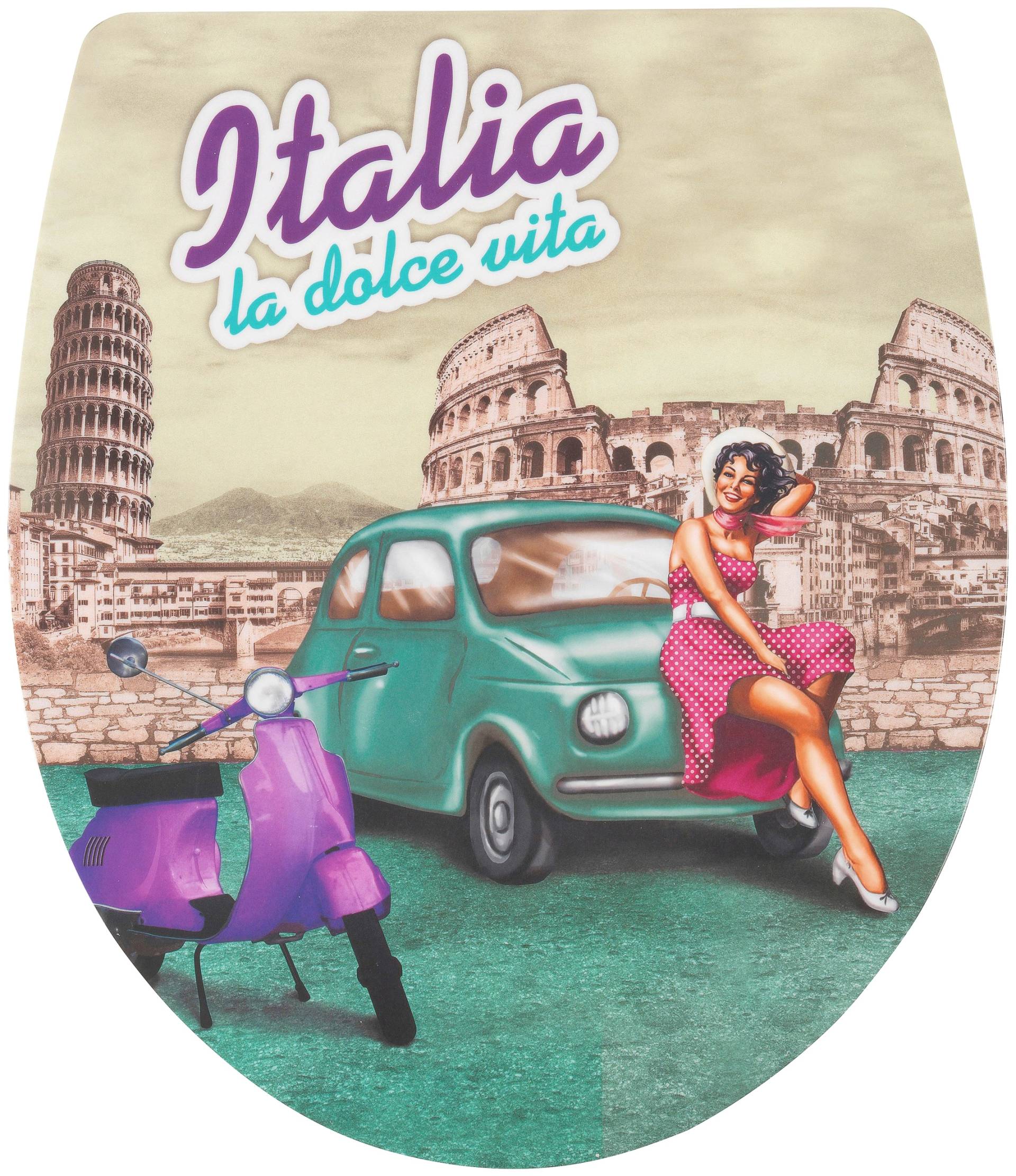 ADOB WC-Sitz »Italia la dolce vita«, Absenkautomatik, zur Reinigung auf Knopfdruck abnehmbar von ADOB
