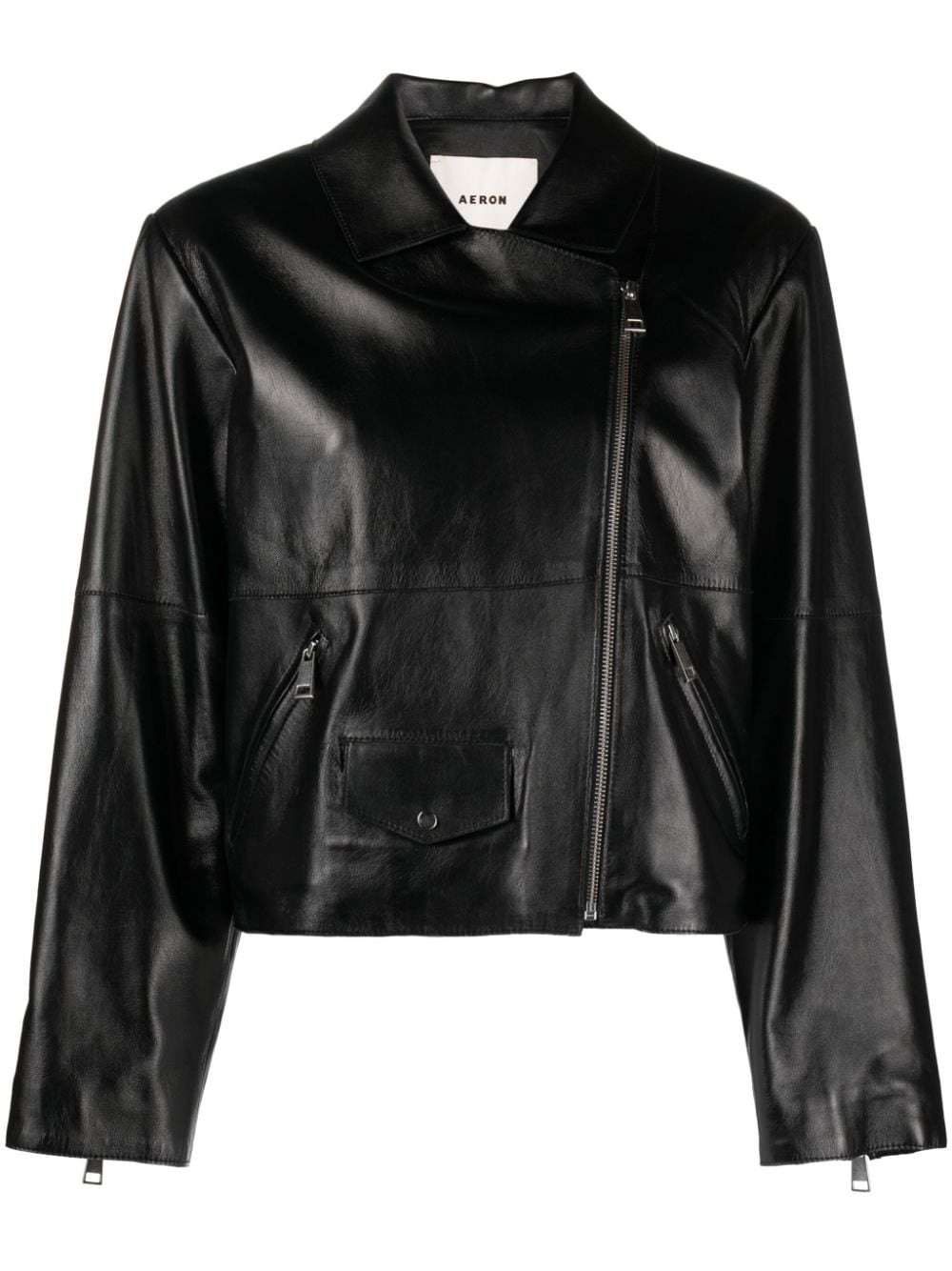 AERON Blythe leather biker jacket - Black von AERON