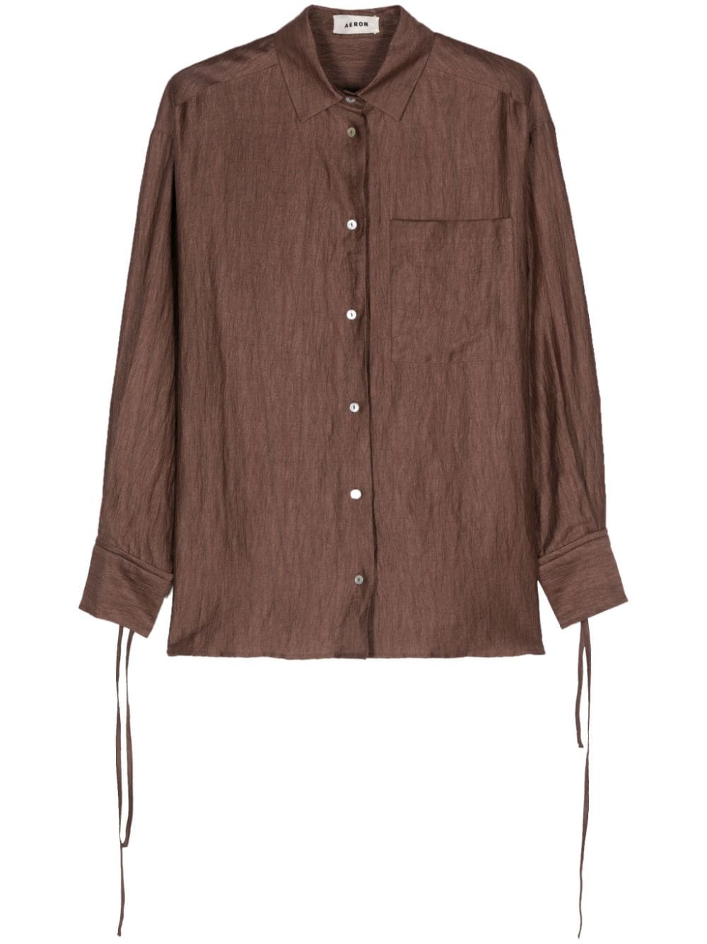 AERON Soir crinkled shirt - Brown von AERON