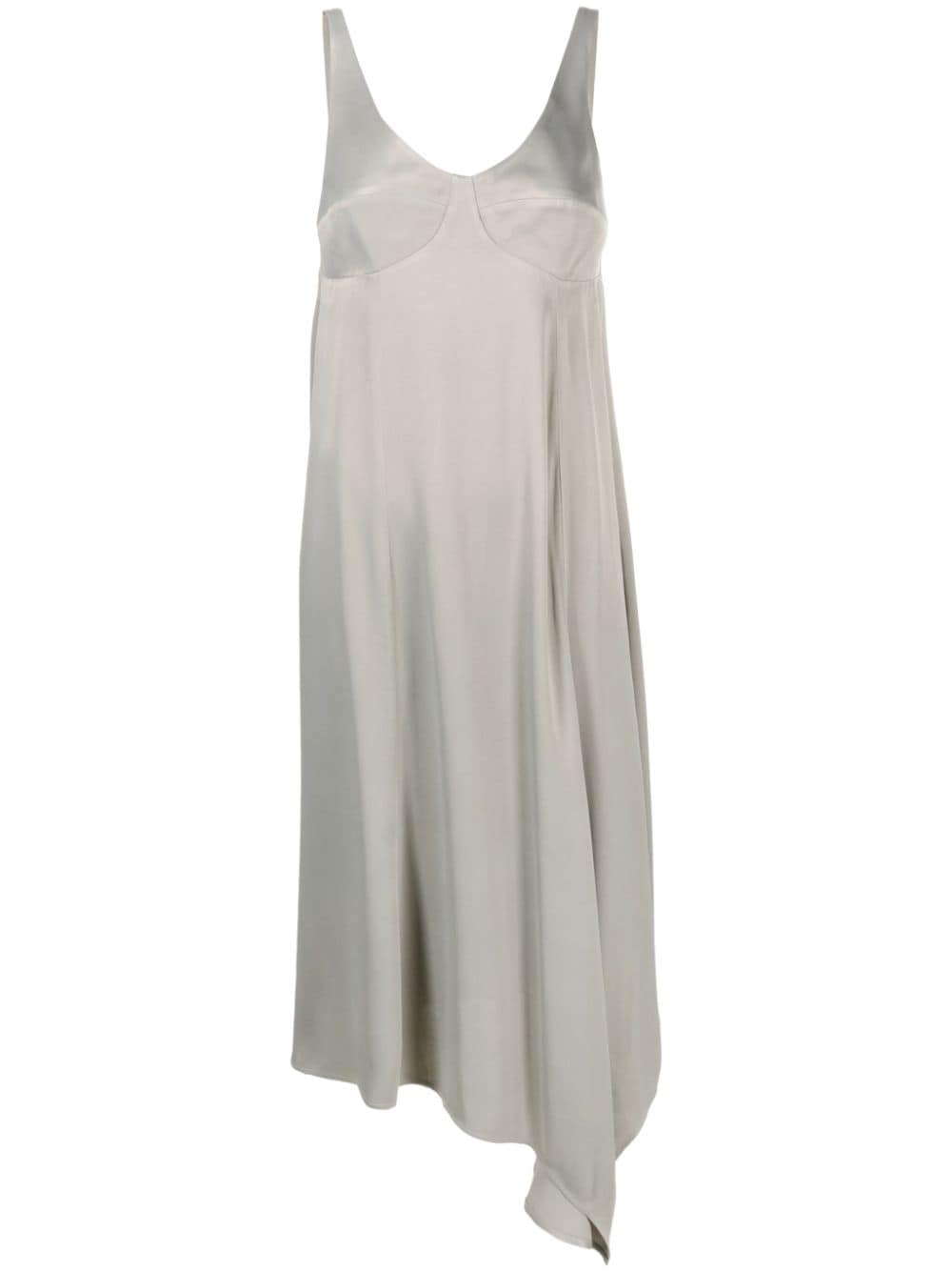 AERON V-neck satin midi dress - Grey von AERON