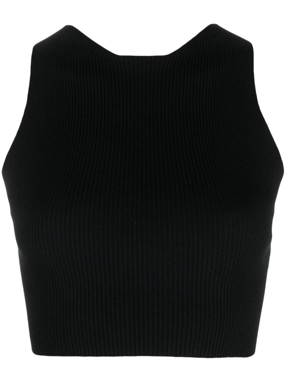 AERON ribbed-knit crop top - Black von AERON