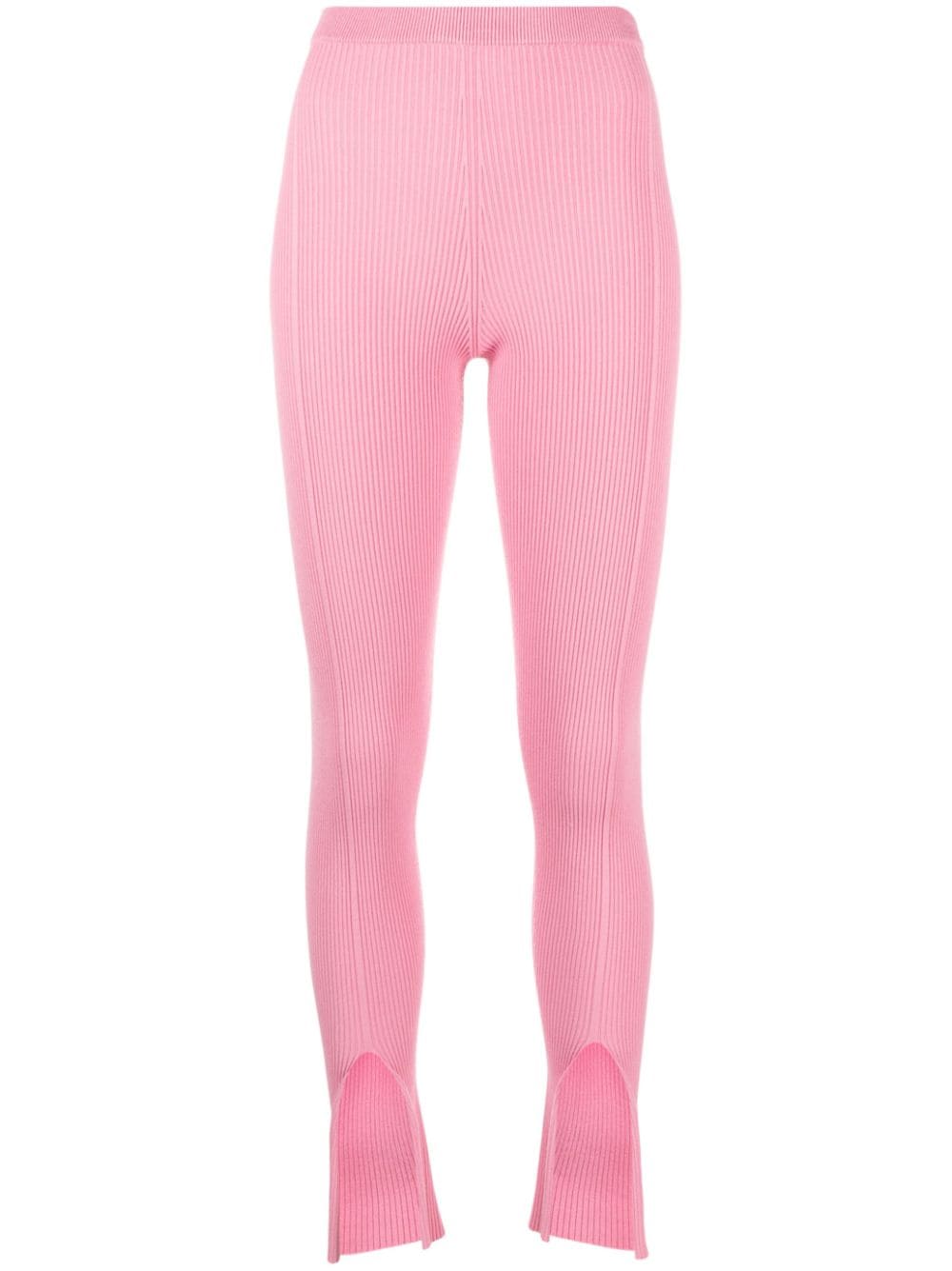 AERON ribbed-knit front-slit leggings - Pink von AERON