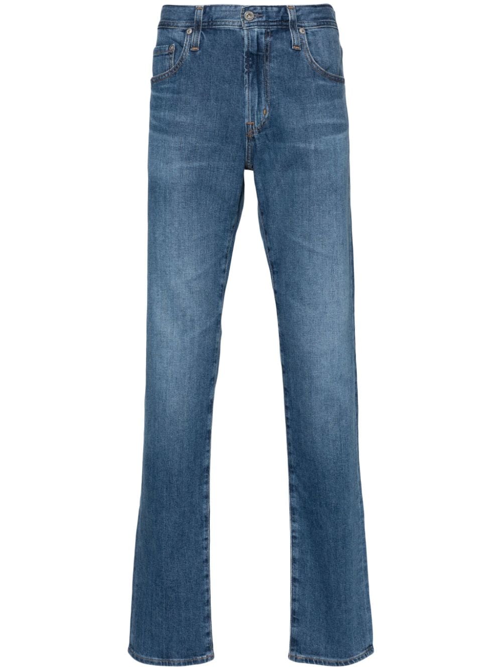 AG Jeans Tellis logo-patch straight-leg jeans - Blue von AG Jeans