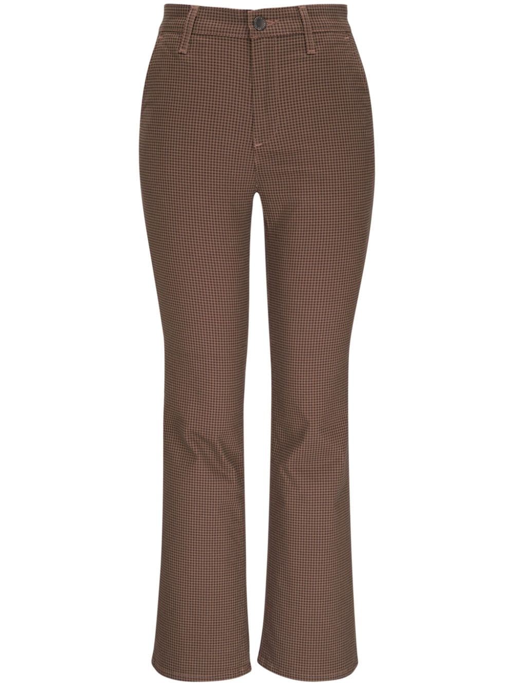 AG Jeans mini check-pattern cotton trousers - Brown von AG Jeans