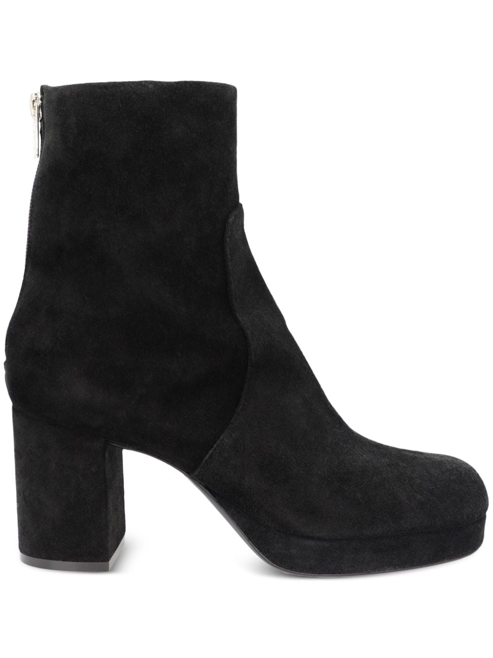 AGL Betty 80mm velour ankle boots - Black von AGL