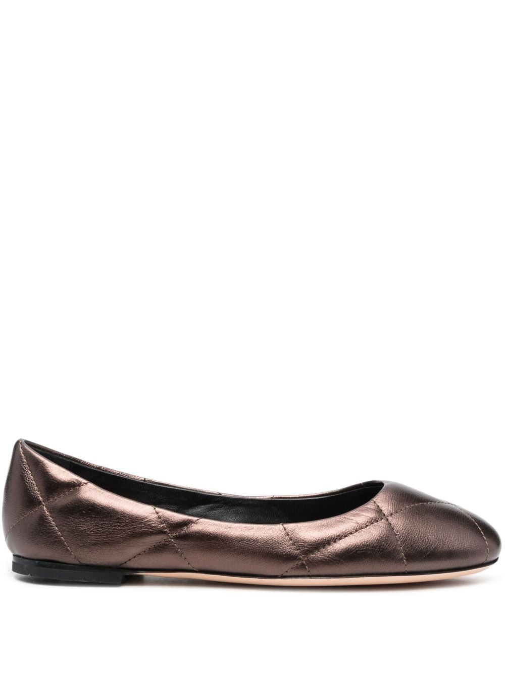 AGL Karin padded leather ballerina shoes - Brown von AGL