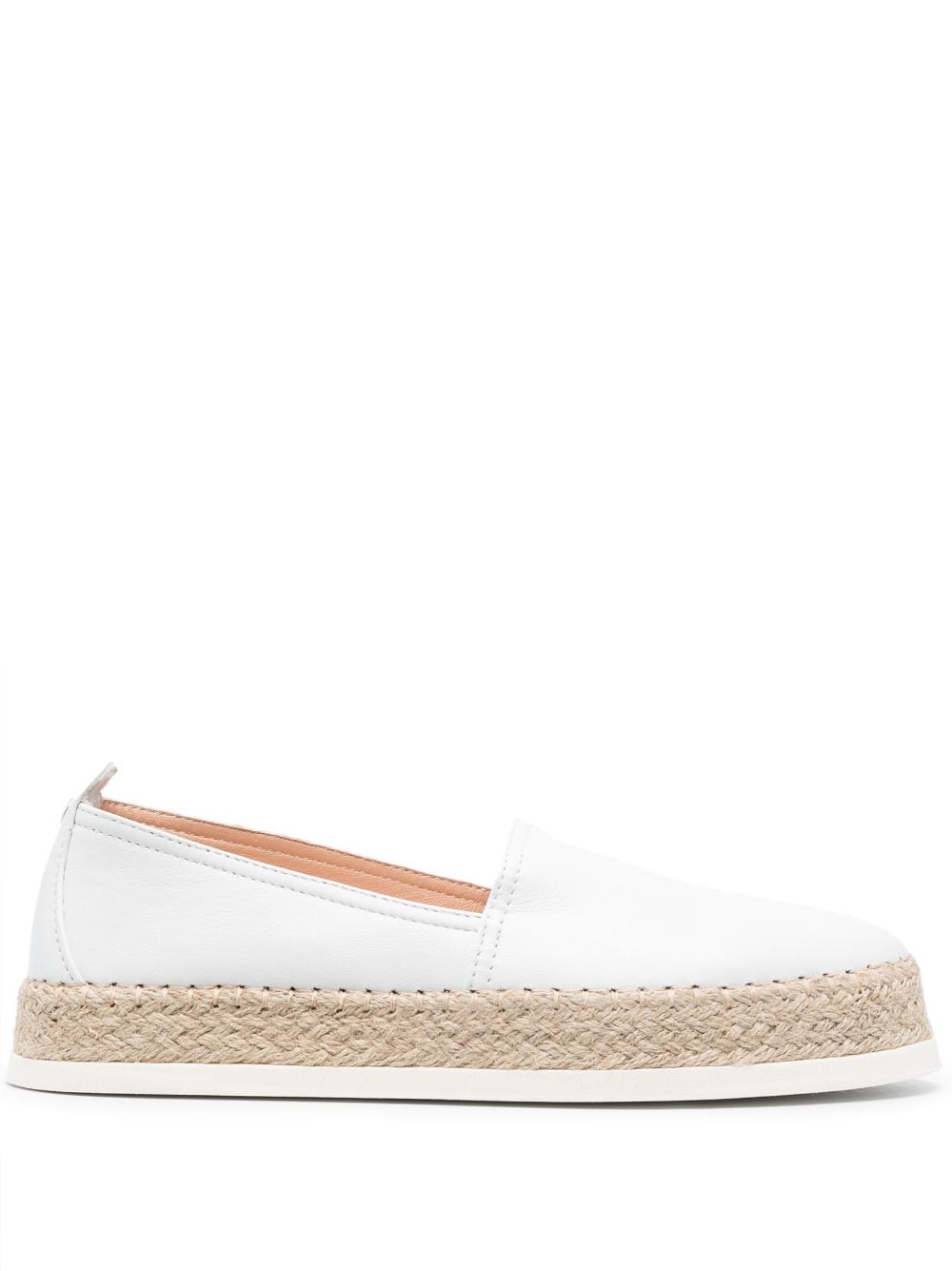 AGL Rope flat leather espadrilles - White von AGL