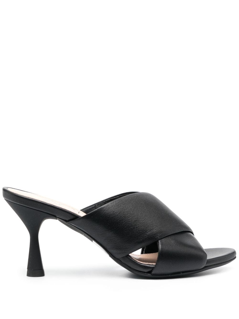 AGL crossover-strap leather mules - Black von AGL