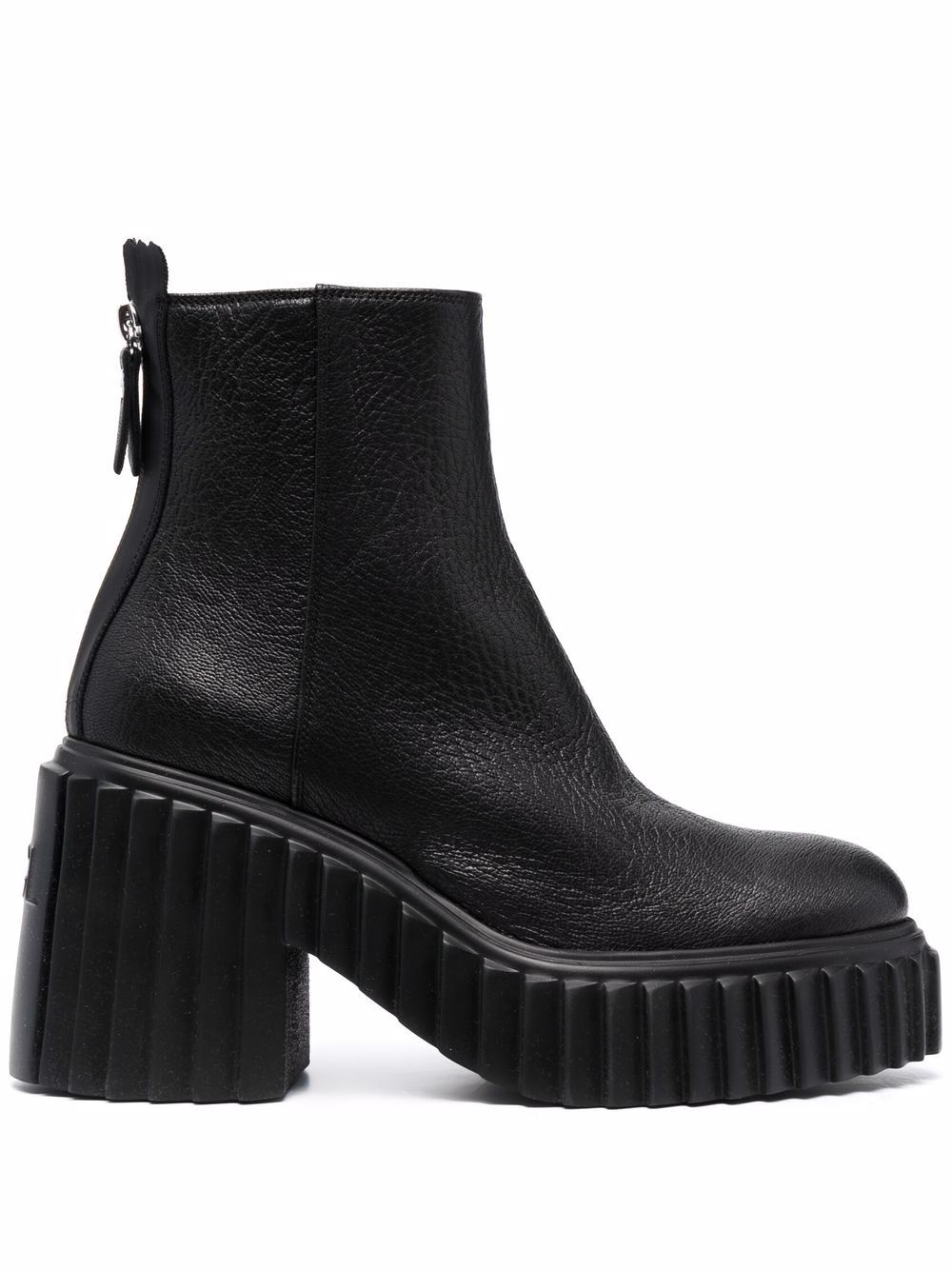 AGL ridged sole platform boots - Black von AGL