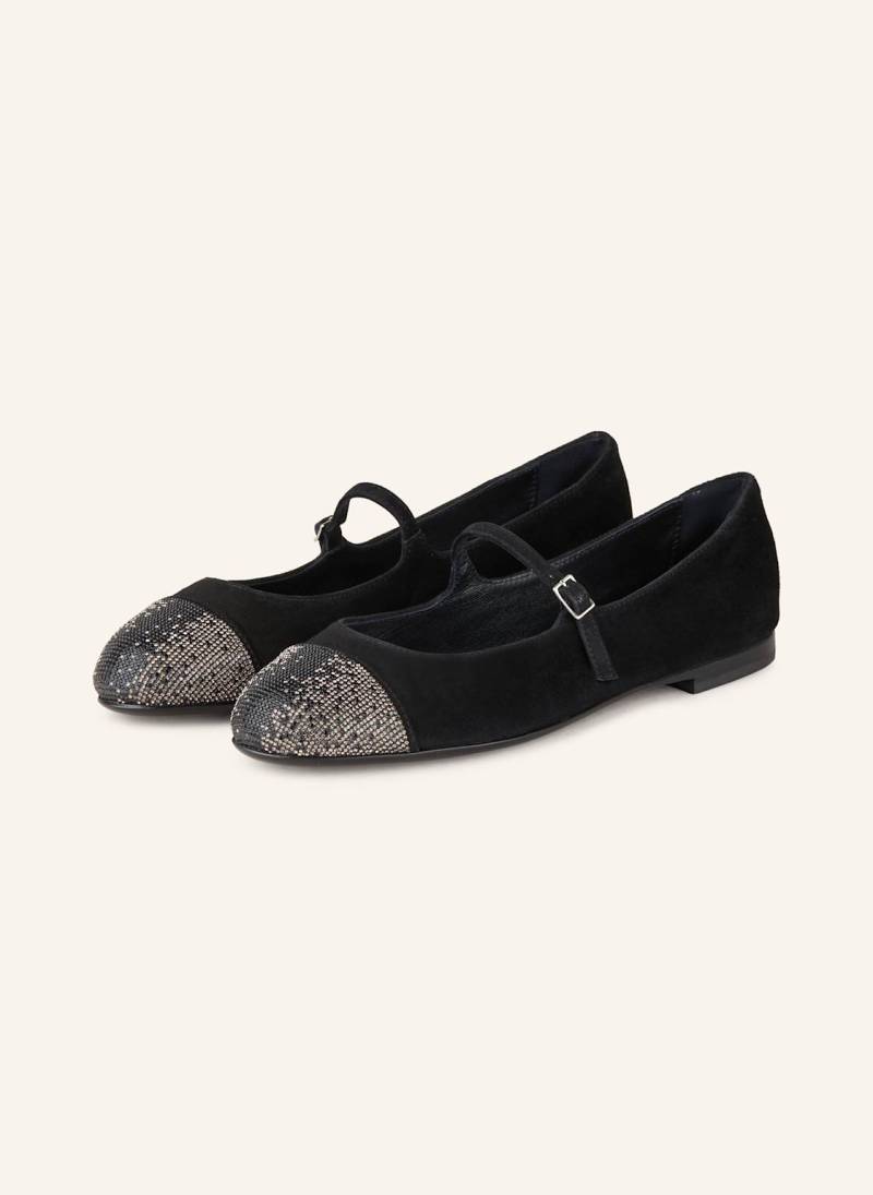 Agl Mary-Jane-Ballerinas Milly Mit Schmucksteinen schwarz von AGL