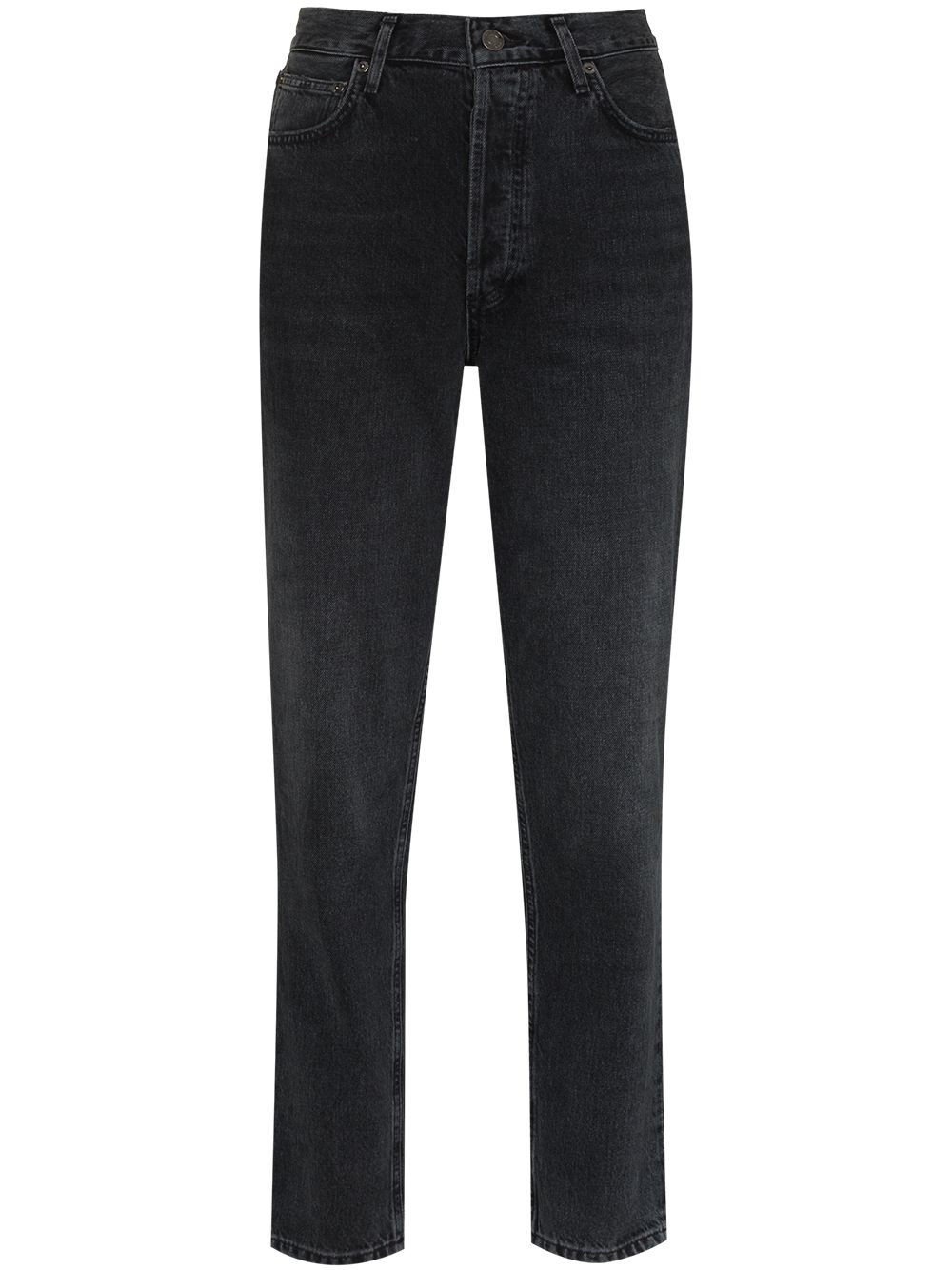 AGOLDE Fen high-rise tapered jeans - Black von AGOLDE