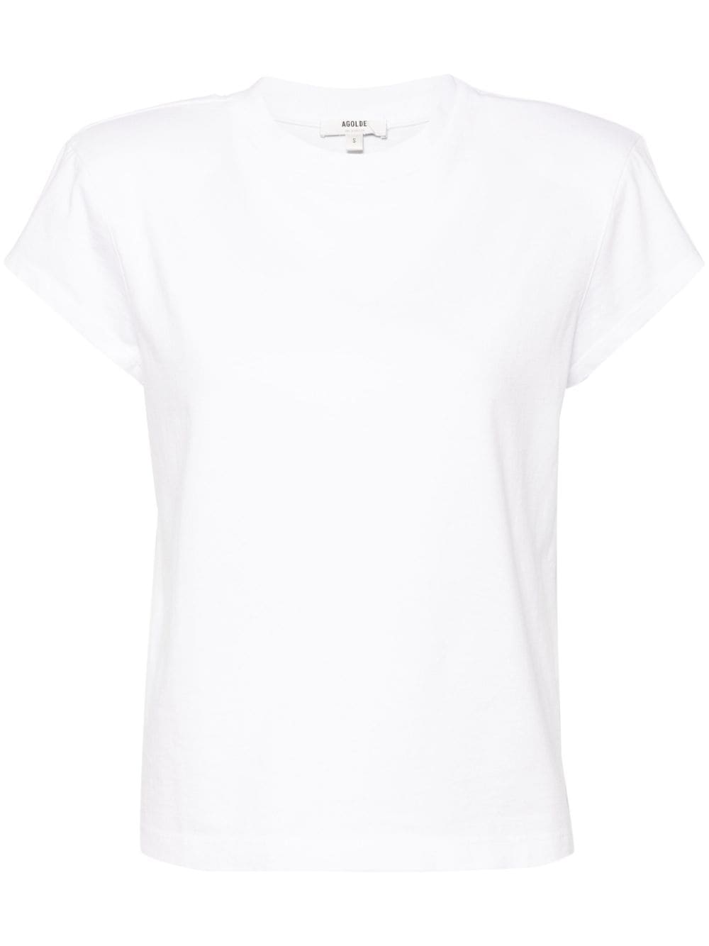 AGOLDE Bryce shoulder pads cotton T-shirt - White von AGOLDE